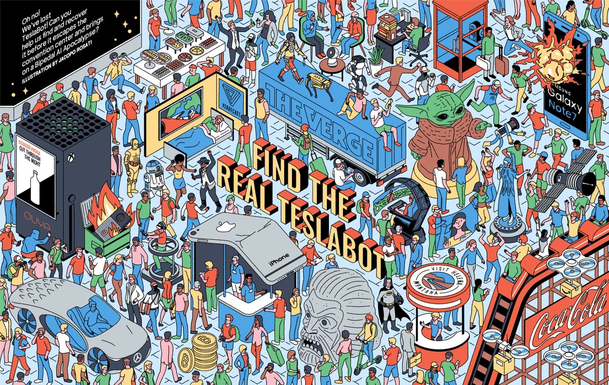 I have had the opportunity and the pleasure of working for one of my favorite website <a href="/verge/">The Verge</a> .
They asked me to design an artwork for a printed zine to mark ten years of The Verge.
It's packed with references and jokes from the tech world. I hope you like it!

#illustration