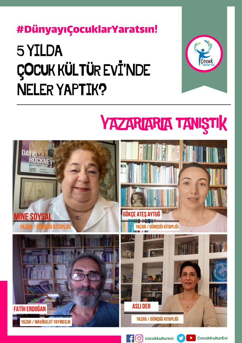CocukKulturEvi's tweet photo. @ckalebelediye @SozebesiOzel #GoncaMineÇelik #PelinGüneş #FüsunÇetinel @glsvnkrl @KarinKarakasli #ÖmerAçık #HacerKılcıoğlu @ahmetbke17 #EsraAlkan #YalvaçUral #SerapBiçici #BrigitteLabbe @Mine_Soysal @iremusar @derasli #FatihErdogan #GökçeAteşAytuğ https://t.co/N5nD1RsPj5