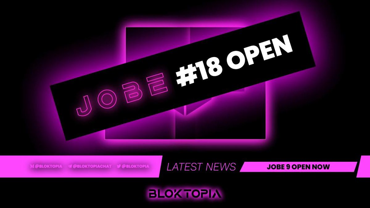Calling all Bloktopians. Pleased to announce JOBE#18 is now Live! #metaverse #meta #NFTs $BLOK #Bloktopia #blokarmy 
bloktopia.com/jobe/
