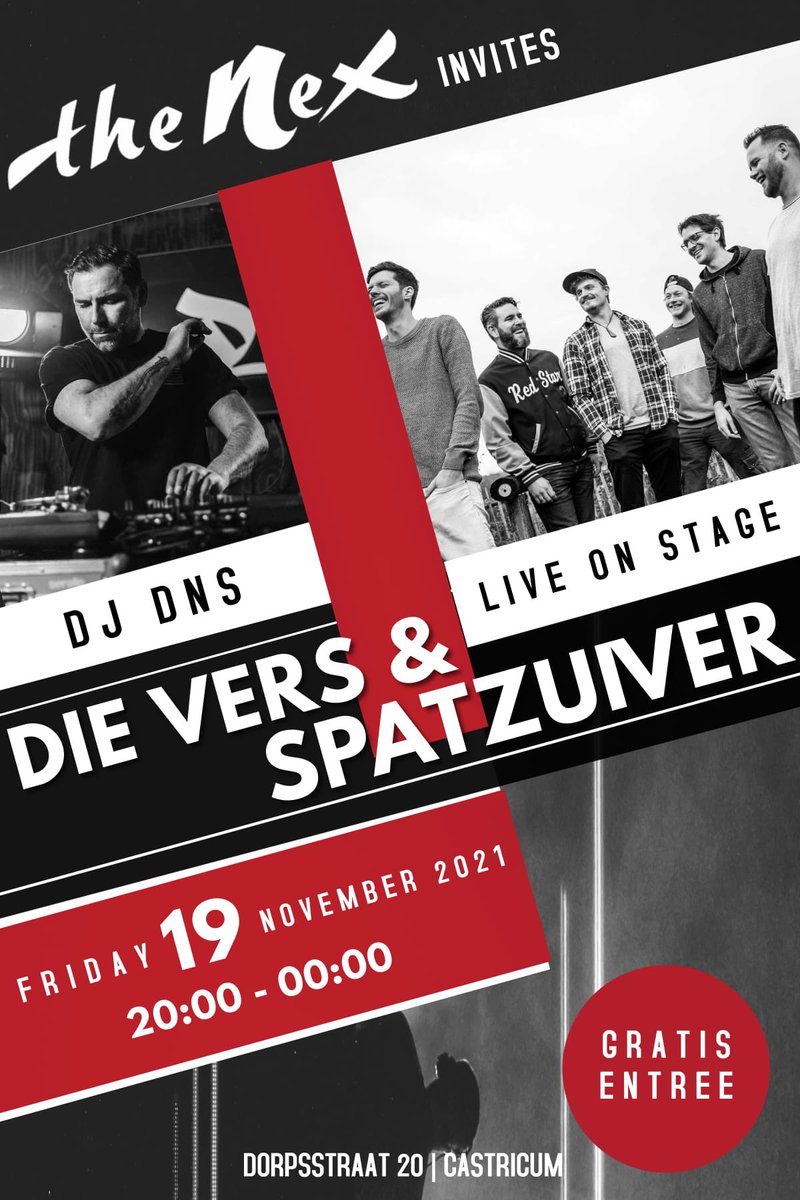 Tijd voor een feestje! 
Kom op vrijdag 19 november naar The Nex in Castricum ! 8u/gratis entree.
Zien we je daar!
.
.
#feest #show #castricum #thenex #dns #spatzuiver #live #hiphop #muziek #zinin