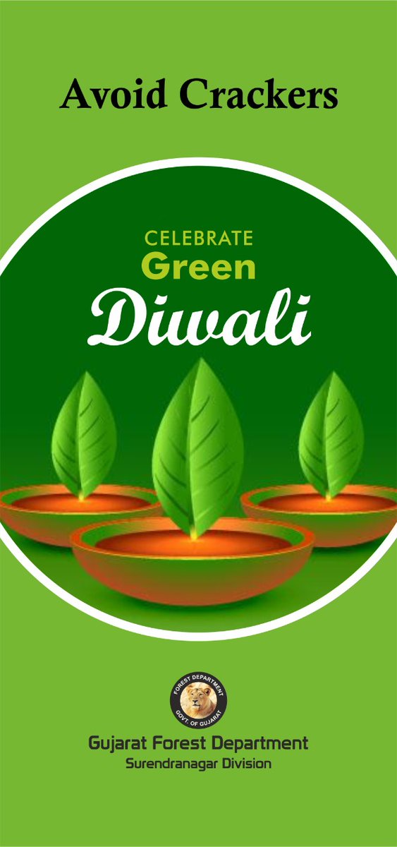 dcfsnr's tweet photo. Let’s Not Forget Our Nature This Diwali, Celebrate An Eco-Friendly Diwali.
Greetings for Festival
@Info_Srn
@JunagadhCcf
@CollectorSRN 
@SPSurendranagar 
@KiritsinhJRana https://t.co/aUf2XkLuz8