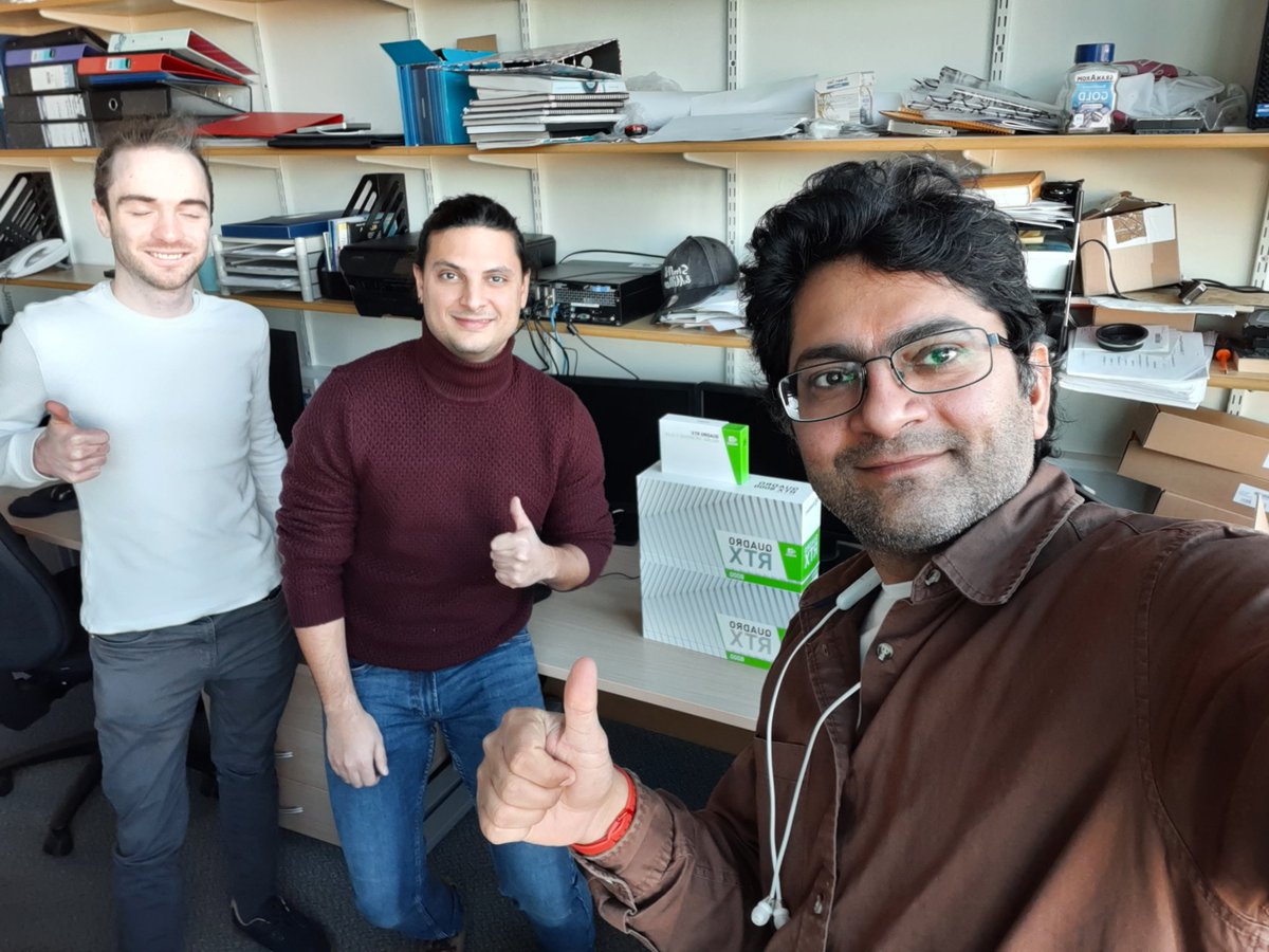 rajr0's tweet photo. Finally, the GPUs have arrived! Thanks to @nvidia Academic hardware grants!
Let's set it up, and do some heavier #MachineLearning #AI for material discovery and characterization. @cranntcd @ambercentre @ssanvito #nvidiaacademichardwaregrants https://t.co/6ptRBbsauN