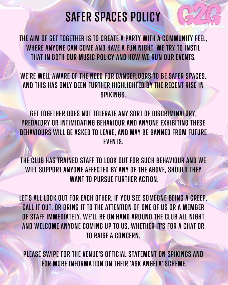 GetTogetherG2G's tweet photo. Some words ahead of our party on Friday, please read https://t.co/6VgJkhvM2M