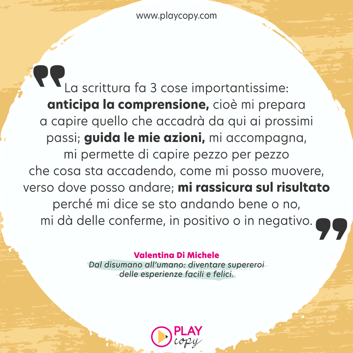 ✨ ✒️ ✨ I superpoteri della scrittura che abbiamo analizzato a Play Copy 2021 assieme a Valentina Di Michele (<a href="/valediemme/">Valentina Di Michele</a>), super UX writer. 👇 👇 👇

#playcopy #UXwriting #comunicazione
