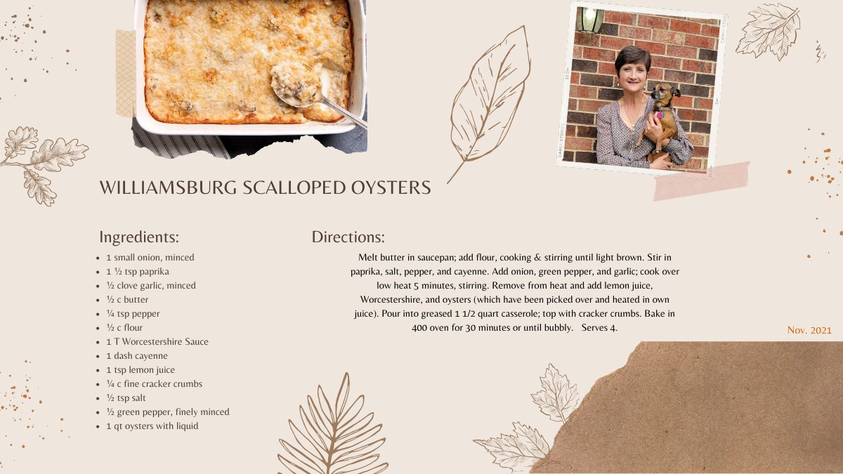 LegacyElder's tweet photo. This month for #ThankfulThursday, The L.E.L.C. is sharing their favorite Thanksgiving recipes. When Dana is not helping part-time in the Marketing Department she is volunteering for the U.S.O. lounge at Dulles, and seen spending time with her fur baby George Bailey. https://t.co/vufM02mJPs