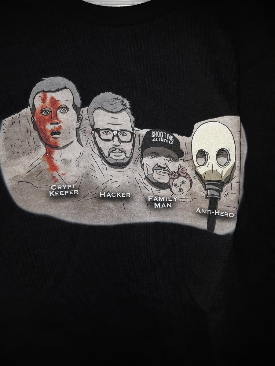 KDavJeff's tweet photo. Look what arrived! Thanks to @IC_GunnerLang - his unique vision and original artwork to help out @AntiHeroSOS. You can order yours now on @PWTees: 

https://t.co/QSO6izc6y1 https://t.co/R47fqqmb20