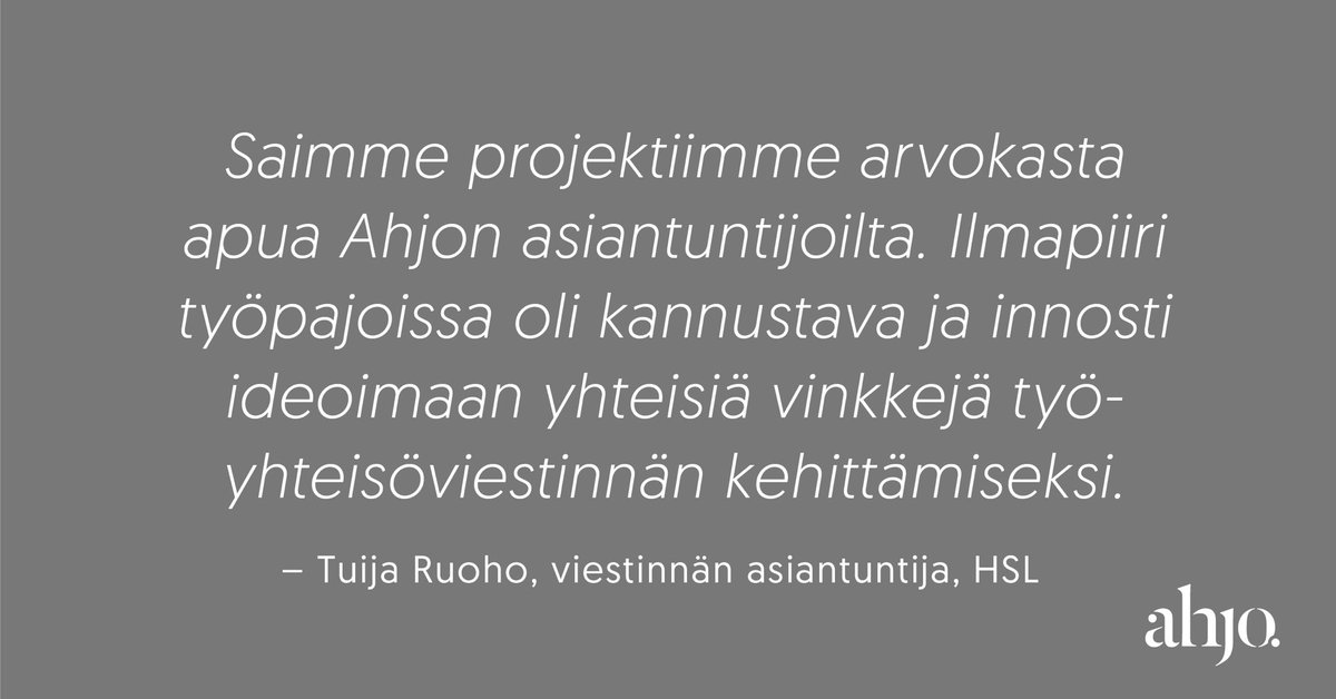 Ahjo Communications tweet media