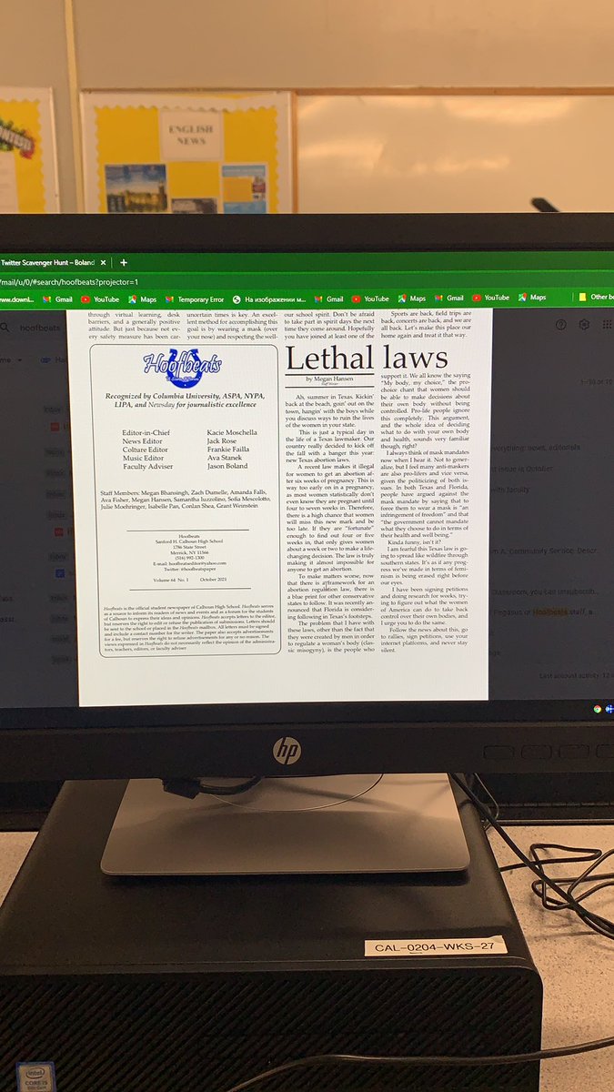 Actorvism2022's tweet photo. guess which room of houn i’m in 😏also spot my latest newspaper article about the texas abortion laws. it is crucial for strong, young activists to use their voice as much as possible, so journalism is always a great option, even if it’s just for school! #bolandclass #activism https://t.co/niGdqptmPb