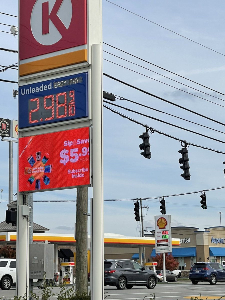 If you zoom in on this photo, you’ll see the the <a href="/Shell/">Shell</a> across the street is charger 3.29! Why Shell? Why are you price gouging your customers?