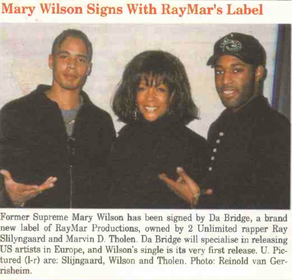 Eurodance_Story's tweet photo. Lorsque Ray des 2 Unlimited signait Mary Wilson, chanteuse regrettée des Supremes (RIP) sur son label Da Bridge ! #eurodance #2unlimited #rayslijngaard #marywilson #supremes #dabridge https://t.co/8tNl0qnY3k