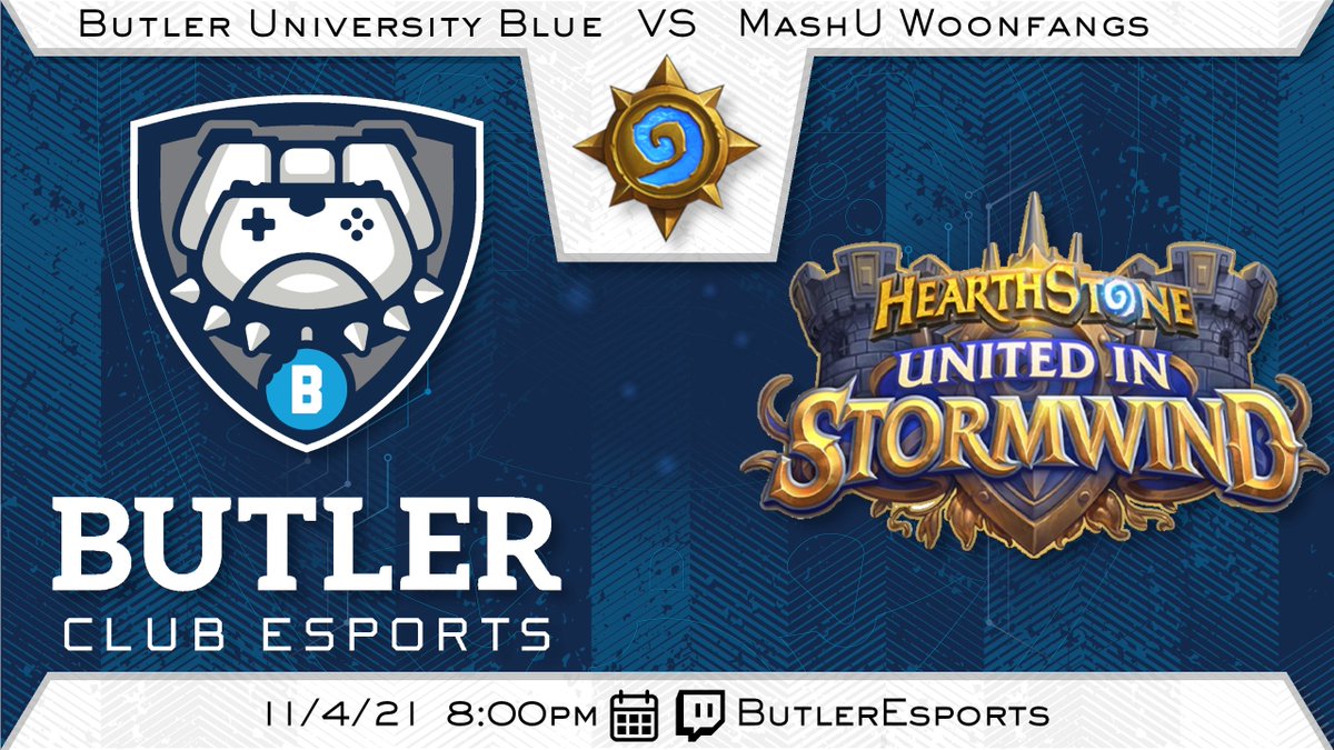 BUClubEsports's tweet photo. Tonight is our last set of #ButlerHS matches for this tournament - catch Blue vs MashU Woonfangs (https://t.co/xUG9Dd3eDO) and White vs @EsportsUah (https://t.co/VAzk3nBs8h) at 8pm! #GoDawgs https://t.co/IHFQpXnSuW