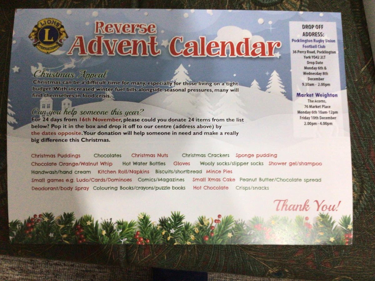 TasteofYorks's tweet photo. Running our reverse advent calendar again this year got mine started already https://t.co/sZrI07h7AY