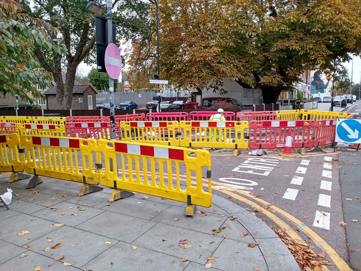 Labourstone's tweet photo. Gr8 to see works commence on @wfcouncil #VallentinRd Area Scheme. Incls. 2x #ModalFilters, #SchoolStreets & bus priority infrastructure. @WeSupportWFMH @allpartycycling @London_Cycling @willnorman @VickyteVelde #COP26 https://t.co/NAl7Aw8auD