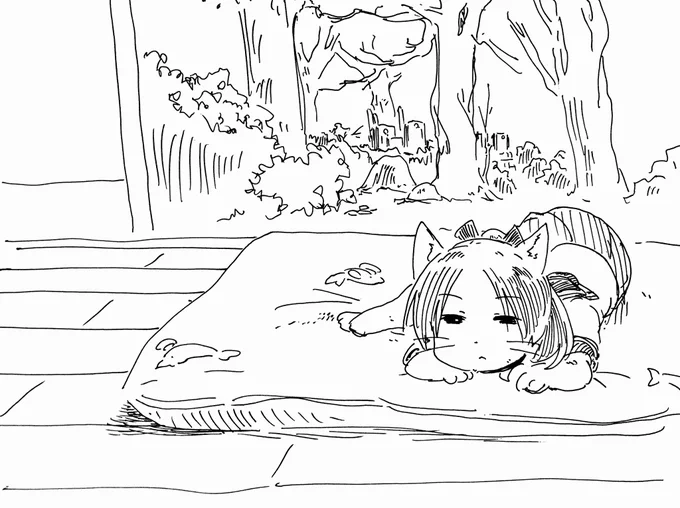 ミクラチャンのお布団で昼寝するにゃみ 