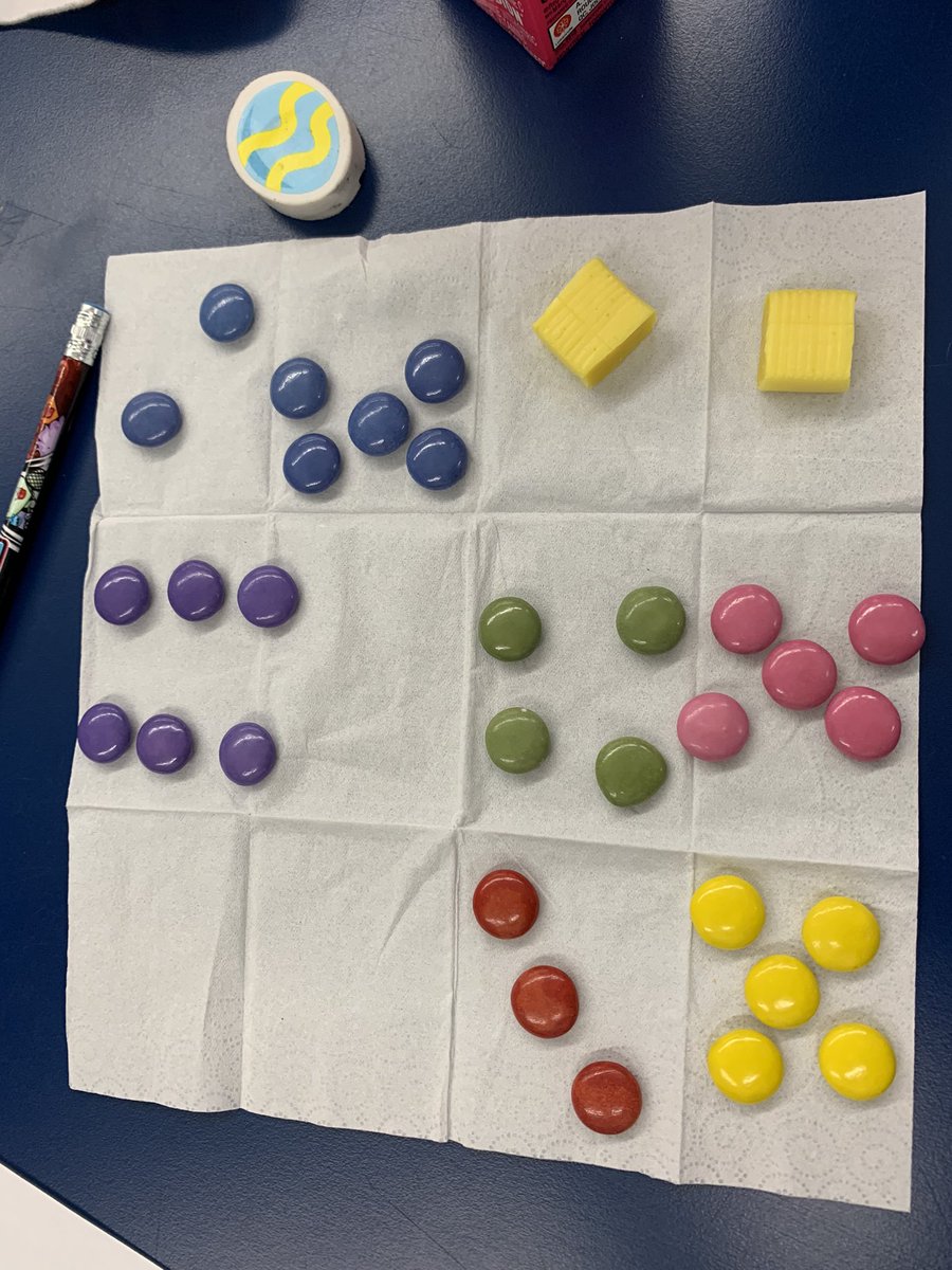collinsHRSBmath's tweet photo. Had to share. One of my students was sorting her smarties. She said…’I have dice I can eat!!’ So cute!! #hrcemath @bellprk https://t.co/s45xfrvxn7