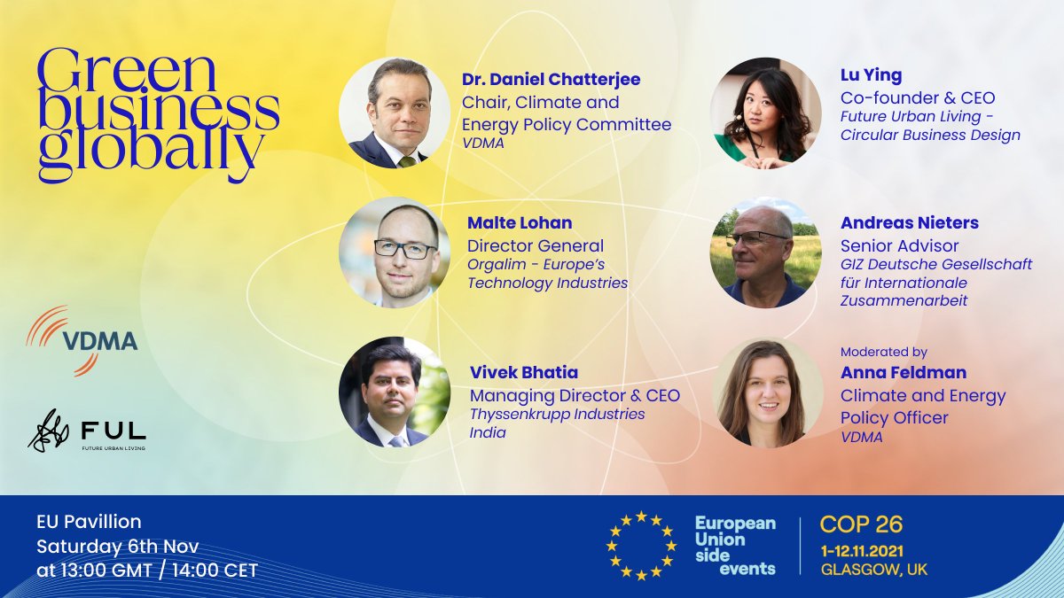 All eyes on #COP26Glasgow as we're starting to shift from 'why' to 'how'. It's been estimated that innovative tech applied across industries can reduce global CO2 emissions by 86% - so how to start?

Join us tomorrow 6 Nov🎙️LIVE from #COP26 cop26eusideevents.app.swapcard.com/event/eu-side-…
#EUatCOP26