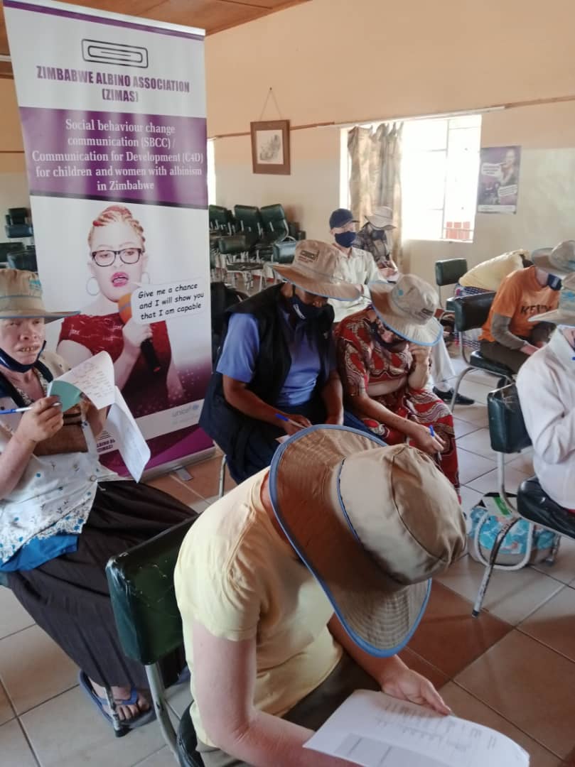 Women with albinism responding to baseline survey qestionnaire #albinism #albino  #disabilityinclusion