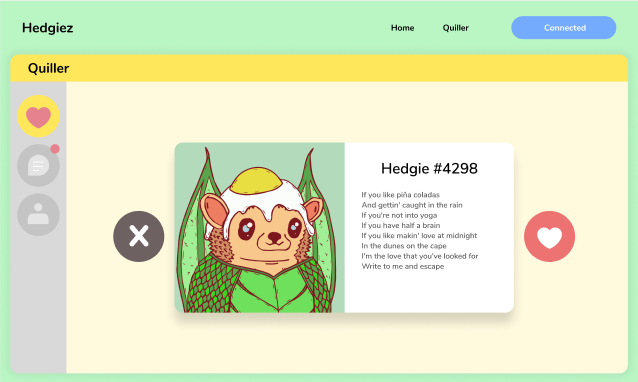 🚨🔥FREE <a href="/HedgiezNFT/">HEDGIEZ</a> GIVEAWAY🔥🚨

We literally built an app, named Quiller for our NFT collection. <a href="/KoalaAgencyNFT/">Koala Agency</a> can use it too

AMA tonight,  Nov 4 - 7PM EST

To win :
1⃣Like, RT, tag 3
2⃣Be in our Discord for the AMA
discord.gg/Mg3XRa56nA
3⃣Ask us a question about Quiller