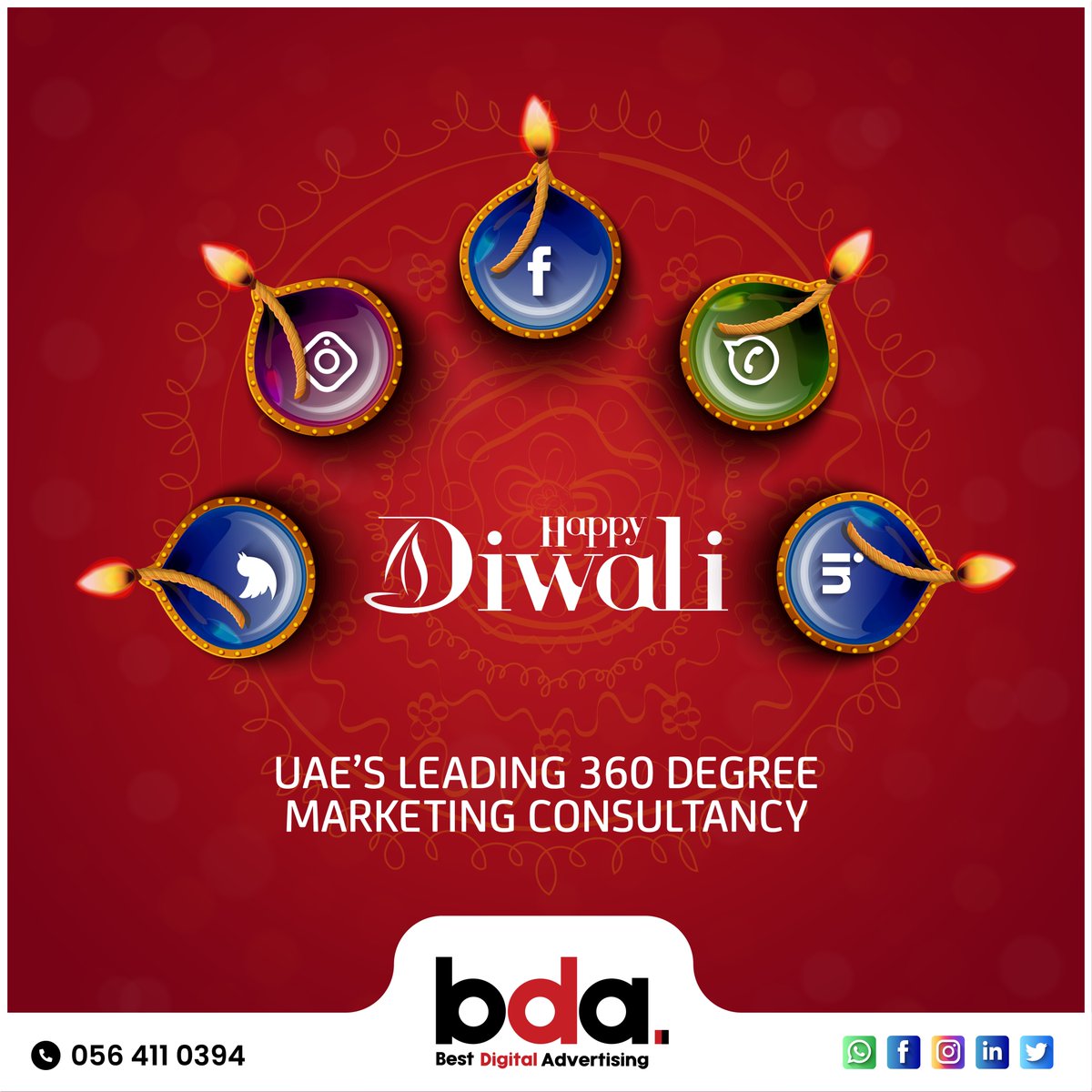 BestDigitalAdv1's tweet photo. This Diwali Let's Reconnect With Your Social Media Family.. 
Best Digital Advertising (BDA) Wishes You &amp; Your Family A Very Happy Diwali! 

#happydiwali #diwali2021 #celebrations #happiness #bestdigitaladvertising #digitalmarketing #socialmediamarketing #agencylife #creative https://t.co/wQNh1VB6el