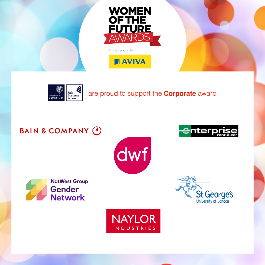 #WOF2021 Introducing the six organisations shortlisted for the Corporate Award, supported by @OxfordSBS This Award recognises the organisation that is doing the most to support and nurture young women in Business. @Enterprise @StGeorgesUni @DWF_Law