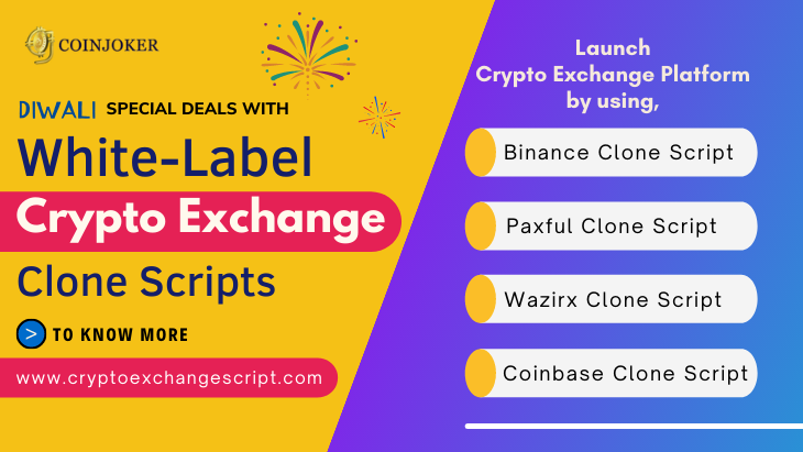 coinjokerscript's tweet photo. You can Become an #Entrepreneur on this Diwali by getting a Ready-Made #Crypto Exchange Clone Scripts and White label #CryptocurrencyExchange Solutions From Coinjoker-> https://t.co/QxPWJWrUeo
Wish you a Very Prosperous #Diwali to all!!

#Blockchain #UK #USA #Russia #france #BTC https://t.co/bUdujUcTtk
