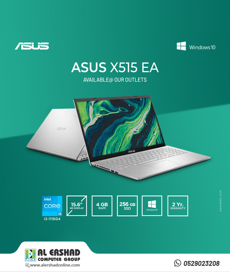 alershadonline's tweet photo. ASUS X515 EA
✔2 Year Warranty
✔15.6 "FHD Display
✔ 4 GB RAM
✔ 256 GB SSD
✔ Windows 10
Available @ ➡ https://t.co/NubIsHfsDG
Whats app @ ➡ https://t.co/PhDH47rI7S
#asus #asuslaptop #asuscomputer #laptop y #alershadonline #alershadgroup #computershop #uae #dubai https://t.co/3izLT0Jh2j
