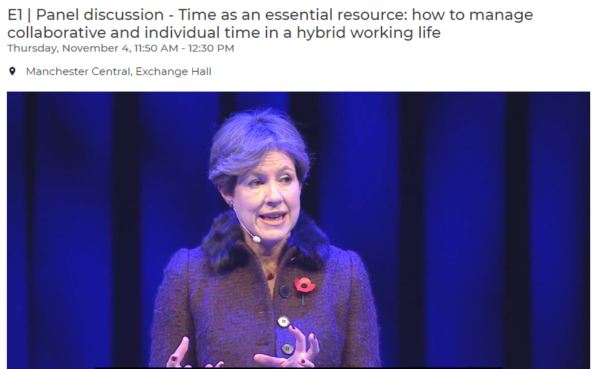 CIPD's tweet photo. 'No-one ever asks you to do less...' says @KarenEBetts @ScotchWhiskySWA - but overworking isn't sustainable on a personal - or a business level. It's not right to expect your people to keep giving and giving, as they have done to support during the pandemic. #cipdACE https://t.co/XD8M7wzi3k