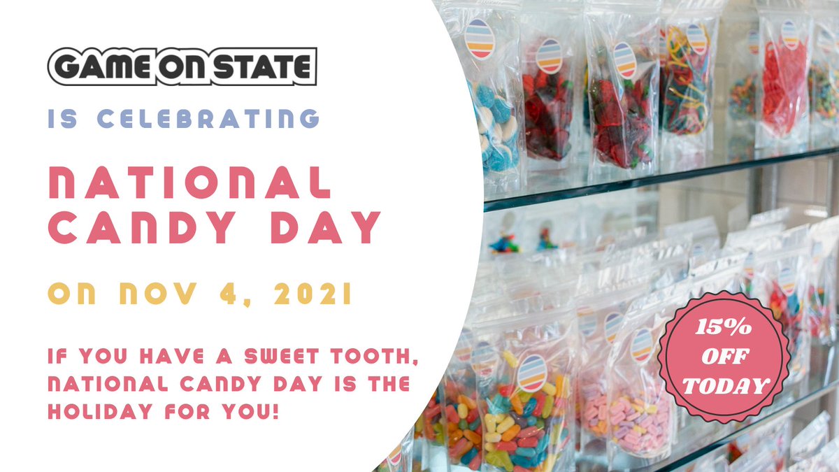 gameonstate's tweet photo. Today is National Candy Day! Stop by @gameonstate to pick up some specialty and nostalgic candy for you &amp; your loved ones!
#CandyOn #GameOn #GameOnState #StateStreetMediaPA https://t.co/sCOmssWmoi