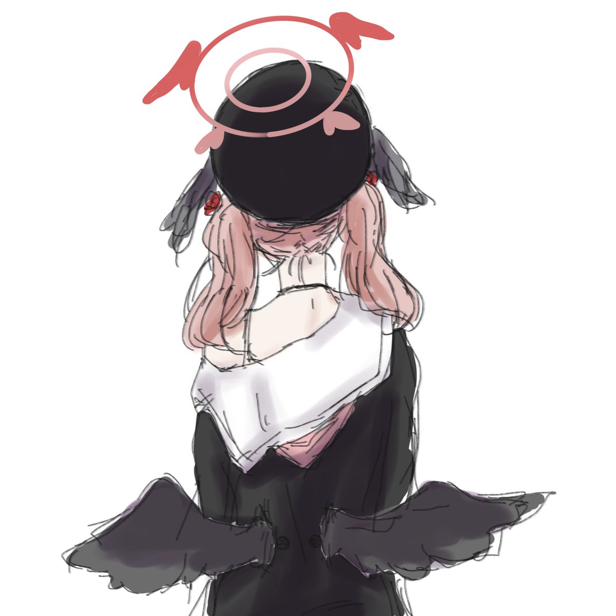 下江コハル(ブルアカ) 「後ろ姿ってわからんね
#ブルアカ #下江コハル 」|ナベクロのイラスト
