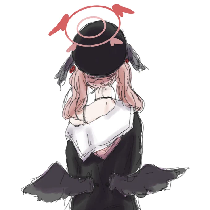 後ろ姿ってわからんね
#ブルアカ #下江コハル 