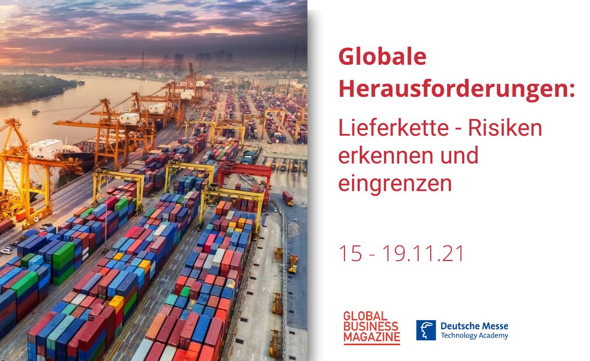 Internationale Produktionsnetzwerke zu managen - eine Aufgabe mit neuen globalen Challenges: Der Workshop hilft, Risiken in der Lieferkette und bei Preisen zu minimieren. 

Jetzt anmelden! buff.ly/3DzIGZS