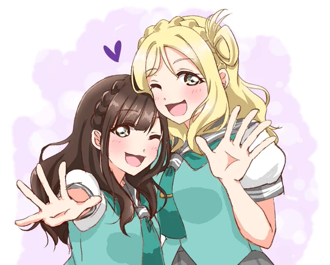 #いい推しの日 らしいので…過去絵だけど2次元の最推しと3次元の最推しです!!もっと2ショ描いてるかと思ってたけど意外となかったわね…
#鈴木愛奈
#小原鞠莉 