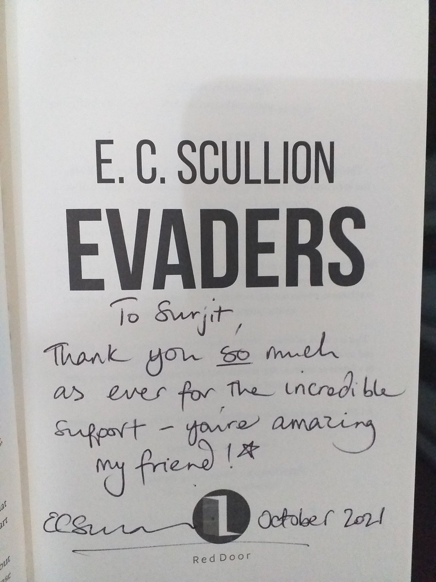 surjitparekh615's tweet image. I wanted to say a big thank you to my friend @ECScullion @RedDoorBooks for sending me a gifted signed copy of the 2nd book in the #TomHolt series and #Evaders thank you so much my friend you&apos;ve made my day. 🙏🏽🙏🏽🙏🏽🙏🏽❤