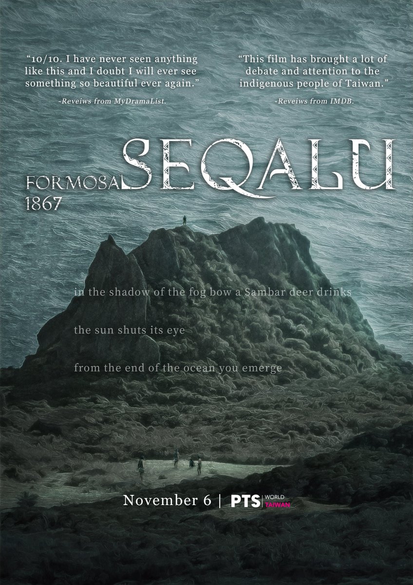ptsplustv's tweet photo. #Seqalu 4K version coming up Nov 6 on the PTS WORLD TAIWAN YouTube channel (available outside Taiwan)
https://t.co/uAh7OfU6MM https://t.co/8hP4S6Hccl