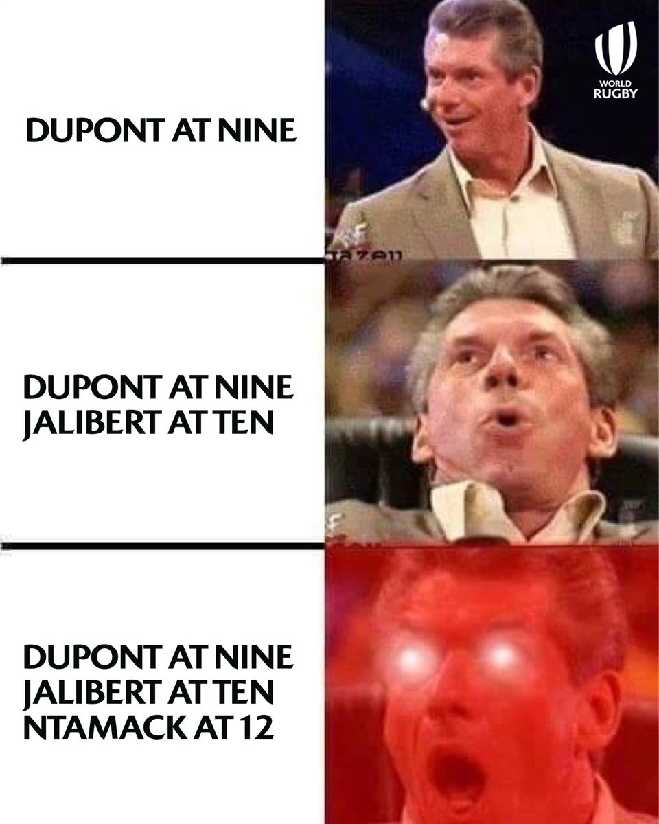 That Dupont - Jalibert - Ntamack combo could be a LOT of fun to watch this weekend for <a href="/FranceRugby/">France Rugby</a> 🍿