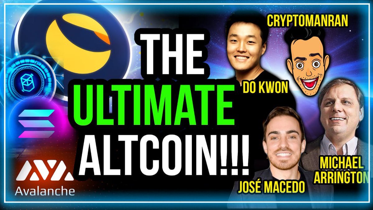 cryptomanran's tweet photo. This show is going to be MASSIVE!
@stablekwon @arrington @ZeMariaMacedo 

Which Altcoins will enter the history books for 2021??

in 90 minutes here https://t.co/feVud8GiUv https://t.co/n9hUXPjoqA