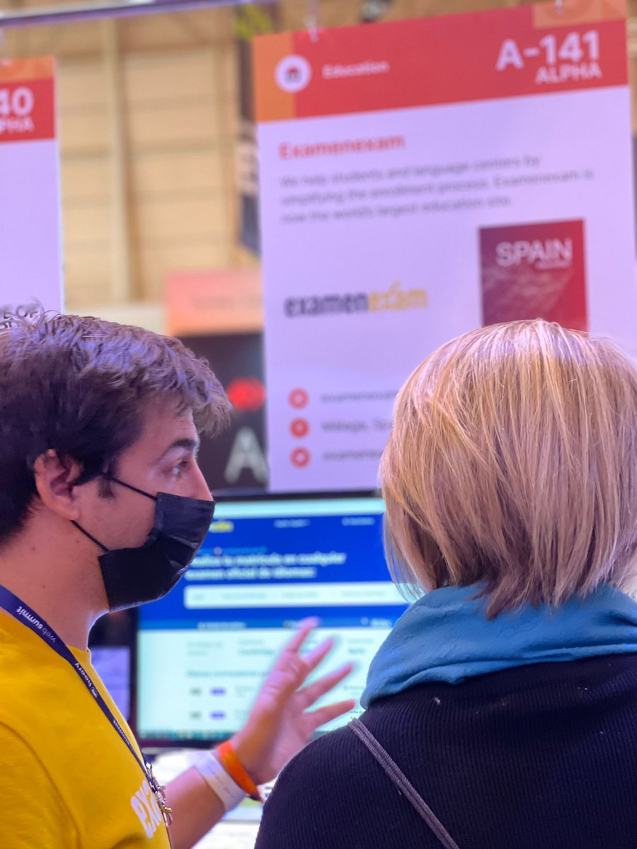 examenexam's tweet photo. Día de exhibición de Examenexam en el @WebSummit Lisboa🙌¡Lo estáis haciendo genial! Gracias a todos y todas por acercaros a conocer nuestra plataforma🤗
@ICEXofficial @redpuntoes
#SpainWS21 #examenexam https://t.co/AcwdO1ZYFZ