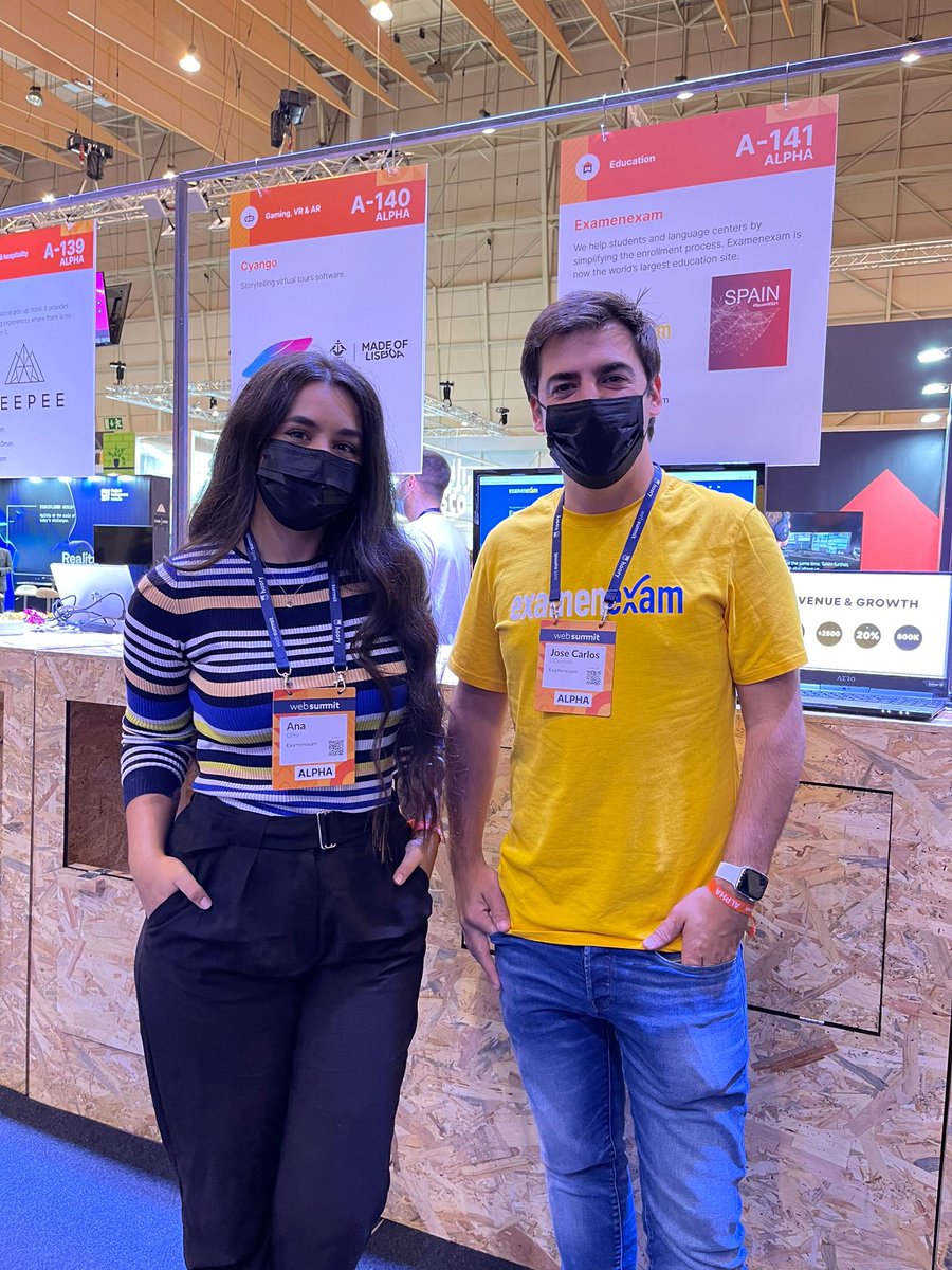 examenexam's tweet photo. Día de exhibición de Examenexam en el @WebSummit Lisboa🙌¡Lo estáis haciendo genial! Gracias a todos y todas por acercaros a conocer nuestra plataforma🤗
@ICEXofficial @redpuntoes
#SpainWS21 #examenexam https://t.co/AcwdO1ZYFZ