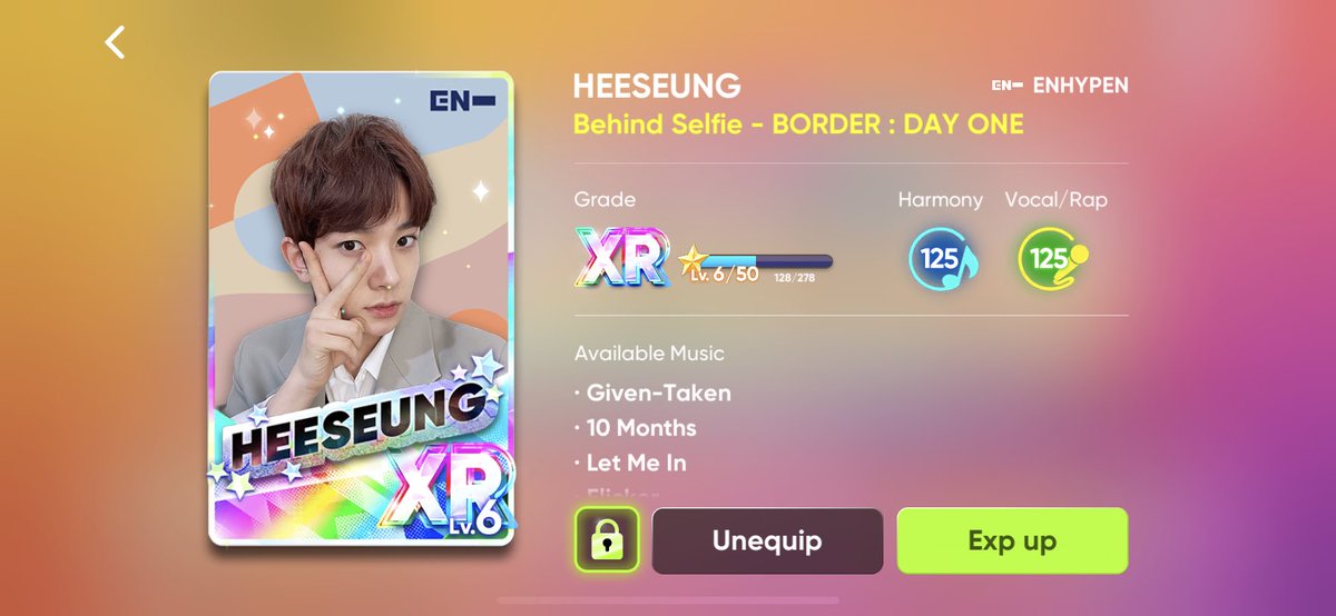 otyjuns's tweet photo. in game id : choiynjn
#RhythmHivePickcard #Dramacharacter #ENHYPEN

Introducing my Favorite Pick!
another heeseung xr that i really like as well https://t.co/qHpldGqjN0