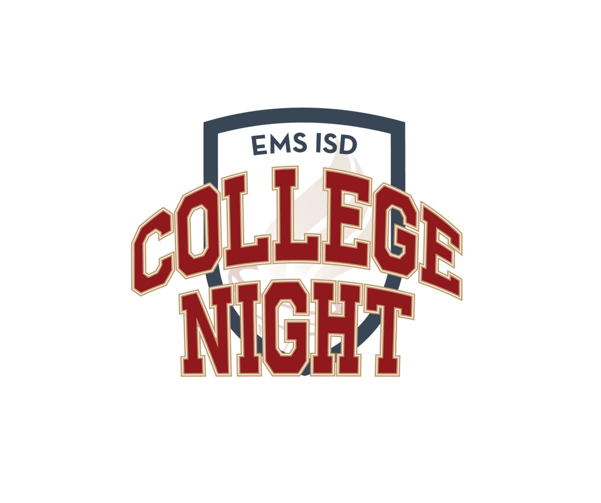 EMSISD's tweet image. Join us tonight from 6-8pm at the Hollenstein Career &amp;amp; Technology Center for EMS ISD's College Night! Open to all EMS ISD, 6-12th graders. Meet with multiple colleges and universities! Plus, FAFSA assistance will be available to current seniors. emsisd.com/collegenight20…