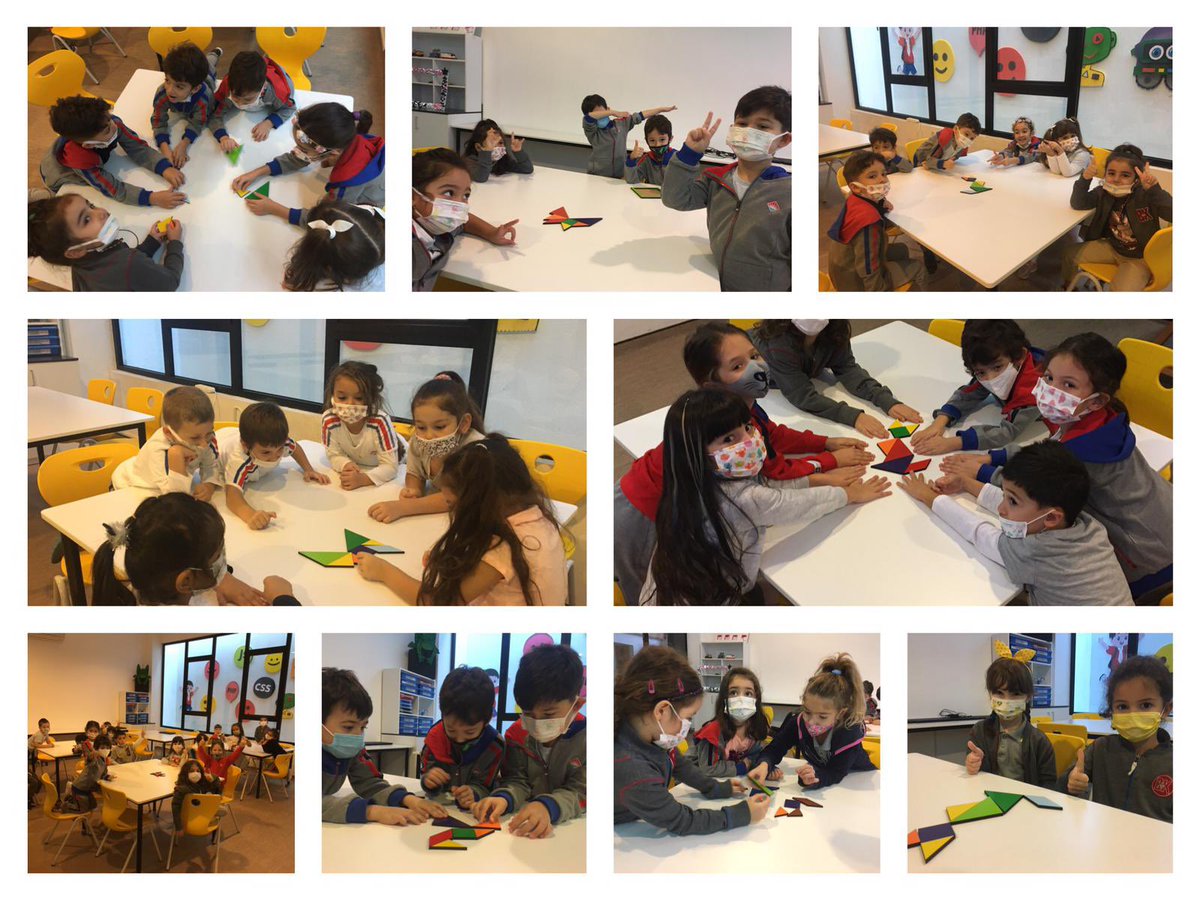 BahcesehirLara's tweet photo. Okul öncesi öğrencilerimizle Kodlama ve Robotik dersinde Tangram etkinliği yaptık. Öğrencilerimiz Tangram parçalarını tanıyıp yönergeleri uygulayarak şekiller yaptılar. Robot yapıp sevdikleri hayvanların; ev, gemi ve uçak gibi nesnelerin de tasarımlarını gerçekleştirdiler. https://t.co/ofkAJwdIhA