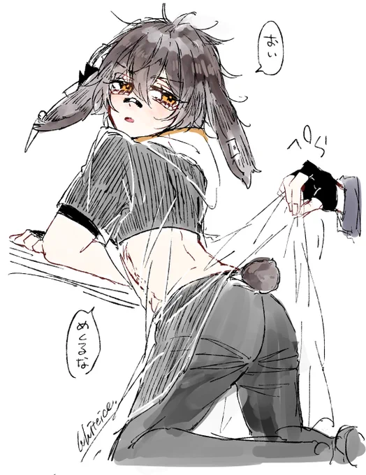 おしりの日過ぎたけどエアースでも…昔描いたけどあげてなかったやつ。
うさぎの尻尾は最高なので… 