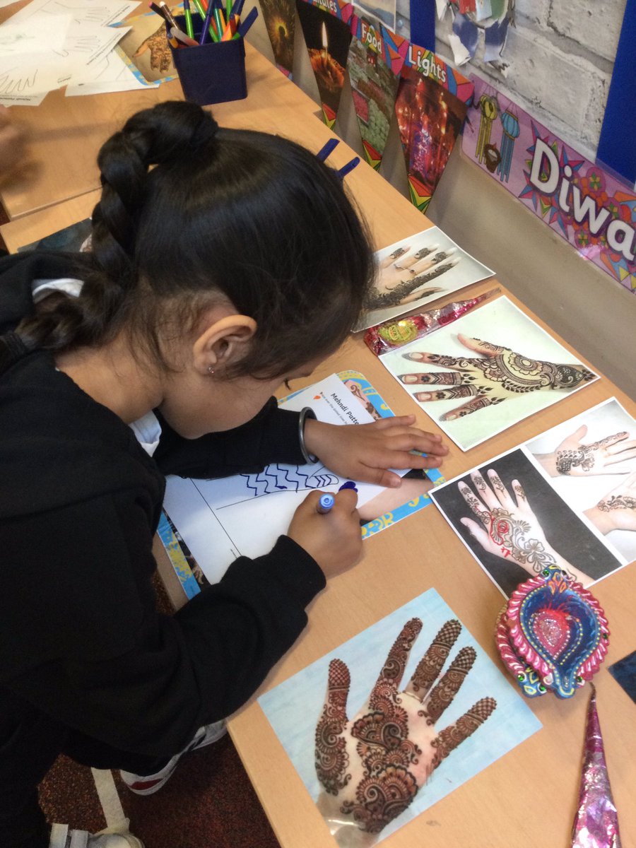 gfprimarycov's tweet photo. Happy Diwali! 🪔 🎆🪔 Reception have been learning about Diwali this week. We have made diva lamps and had fun creating mehndi patterns. One of our parents gave us some beautiful saris to play with too. #Diwali #happydiwali2021 #GFReception #GFRE #FestivalOfLights https://t.co/SHdxtMZ2Wo
