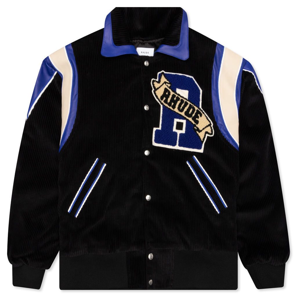 RHUDE ROYAL VARSITY JACKET BLACK/ROYAL BLUEpic.twitter.com/Bsow5zGtvd. 