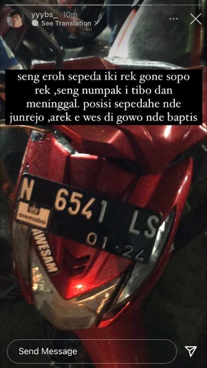 RezRama's tweet photo. Mbak min, bantu ritwit siapa tau ngerti temen atau keluarga korban @infomalang https://t.co/5KFKxn67P0
