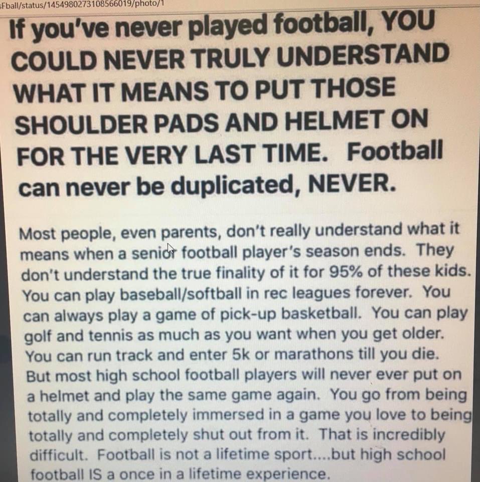 GraceMcDowell30's tweet photo. This is the last week of football for the majority of our @Friscoisdsports seniors. Let’s show them our support tonight and tomorrow night! Let’s GO!!! https://t.co/v1Q50kGfg5