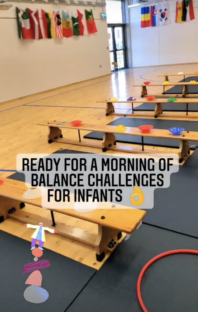 CoachJaneGym1's tweet photo. Lovely morning of balance at Limerick East #educatetogether turning the cones over when climbing along the benches! 🎉 @EducateTogether #BalanceWeek #gymnastics #pe https://t.co/LDTF9hhHPk