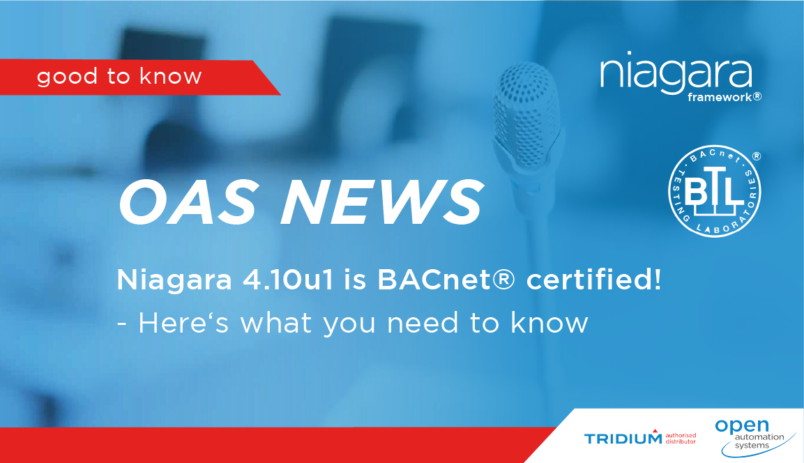 oa_systems's tweet photo. Niagara 4.10u1 is now BACnet® certified! The Niagara 4 Supervisor received BACnet Advanced Workstation (B-AWS) certification and the JACE 8000 and Edge 10 received BACnet Building Controller (B-BC) certification. https://t.co/4KwdCqVcNq
#BTL #BACnet #oasystems https://t.co/bfjjVhEryn
