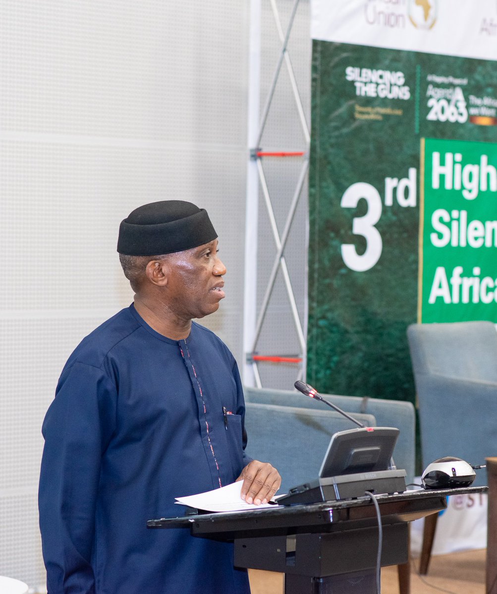 AUC_PAPS's tweet photo. The @_AfricanUnion's #3rd_High_Level_Debate on #Silencingtheguns in the new Decade (2021-2030) officially opened by H.E. @JeanKamau &amp; H.E. @Bankole_Adeoye on behalf of H.E.@AUC_MoussaFaki. @STGinAfrica https://t.co/fXwN4H3YUy