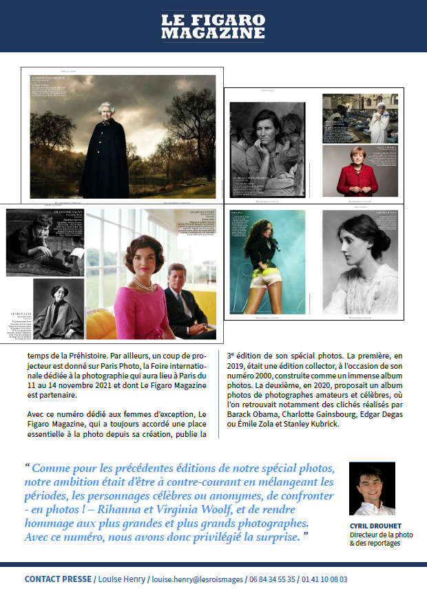 Le <a href="/FigaroMagazine_/">Le Figaro Magazine</a> consacre son « spécial photos » annuel à des femmes d’exception, célèbres ou anonymes. 
Retrouvez ce numéro collector dès demain dans les kiosques avec <a href="/Le_Figaro/">Le Figaro</a>
#photography